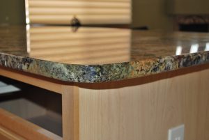 A close up of the edge of a counter